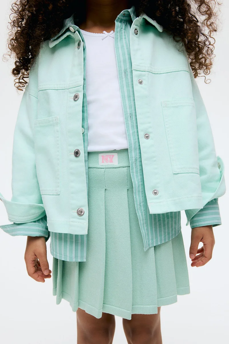 H&M Pleated fine-knit skirt