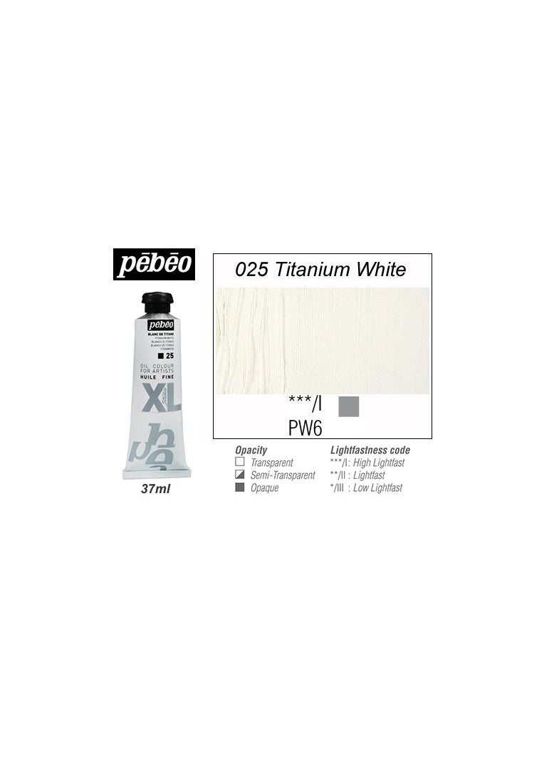 Pebeo - Pebeo 37 ml XL Studio Fine Oil Paint Titanium White - Image 1