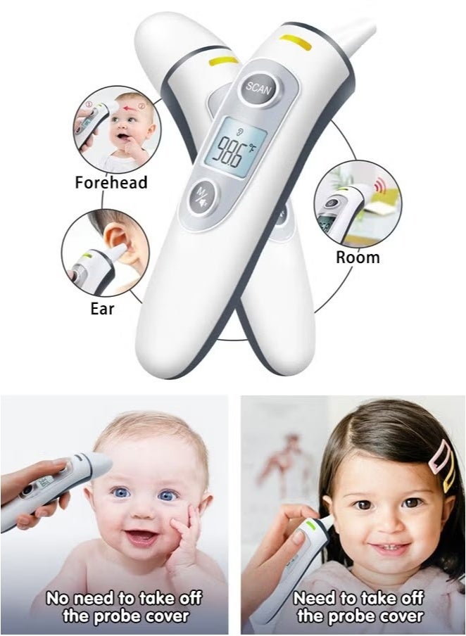 Gonice No-Touch Infrared Thermometer for Baby, 3-in-1 Thermometer for Ear, Forehead and Room, Accurate Reading with Large Display, Memory Recall, Fever Alarm (with a Pacifier) - Image 2