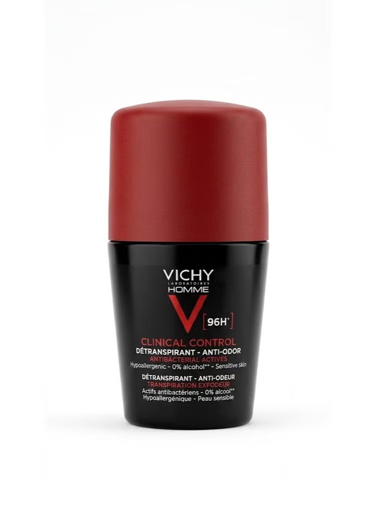 Homme Clinical Control 96H Anti-Odor Anti-Perspirant Roll-On for Men 50ml - Image 1