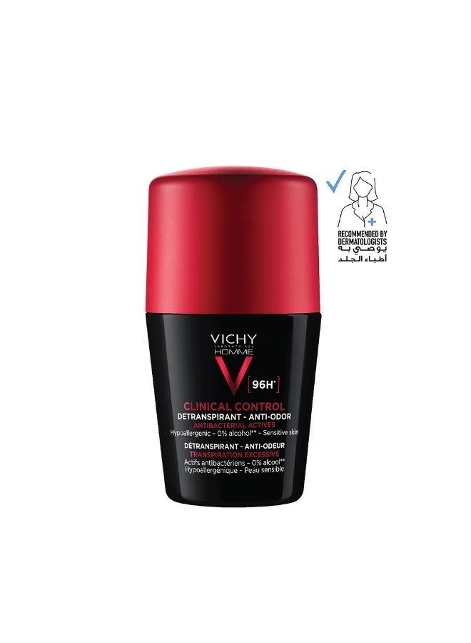 Homme Clinical Control 96H Anti-Odor Anti-Perspirant Roll-On for Men 50ml - Image 3