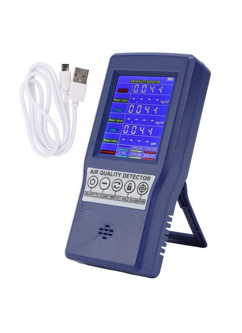 5V Indoor Air Quality Monitor CO2 HCHO TVOC Detector Dust Particle Detector for House Office School