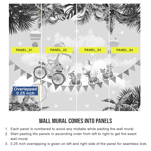 PAPER PLANE DESIGN Exquisite Tropical Plants and Leaves Wall Mural Wallpaper for Living Room. Full Wall Coverage. (Ds-15) (6 X 8 FEET, Vinyl-SELF Adhesive) - Image 3