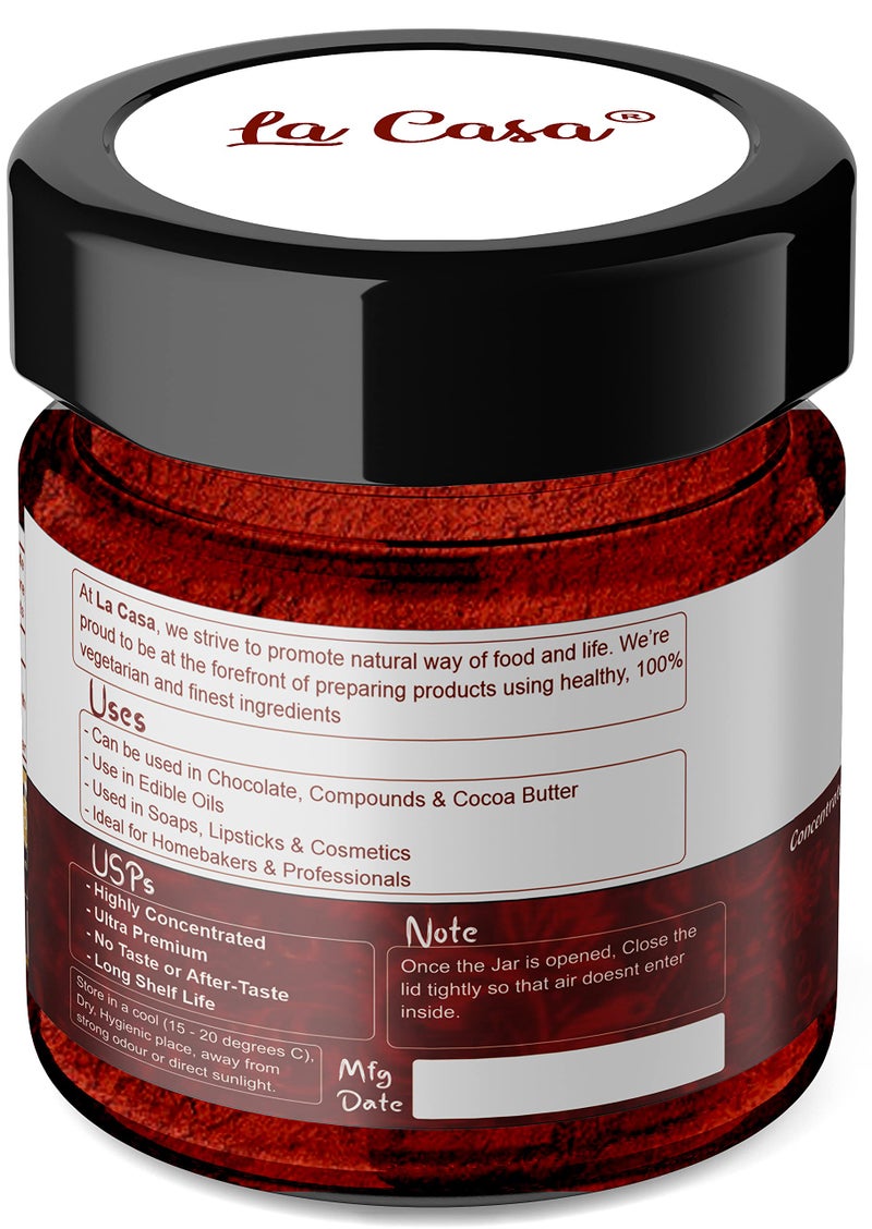 La Casa Oil Powder Food Color-RED | Highly Concentrated Edible Color | 10ml | - Image 3