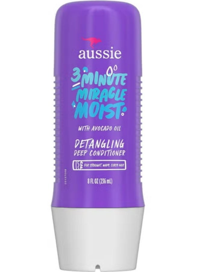 أوسي بلسم 3 مينت ميراكل العميق + ترطيب + لمعان مع الأفوكادو وزيت الجوجوبا الأسترالي، 236 مل - Image 3