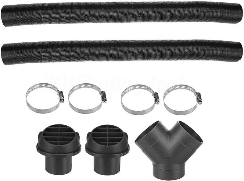 VISLONE Diesel Heater Exhaust Pipe Kit - 75mm Ducting Y Branch Warm Air Outlet - Image 1