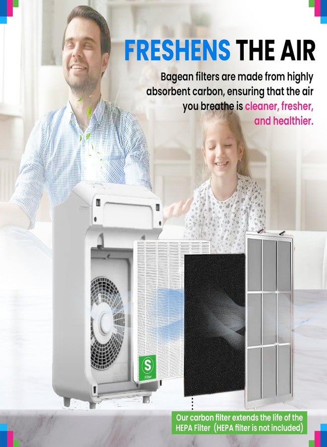 Bagean Activated Carbon Pre Filter Replacement - Compatible with Winix Air Purifier Filter Replacement C545 - Fits Winix Filter S - Air Purifier Filters Absorb Odors and Freshen the Air (8-Pack) - Image 5