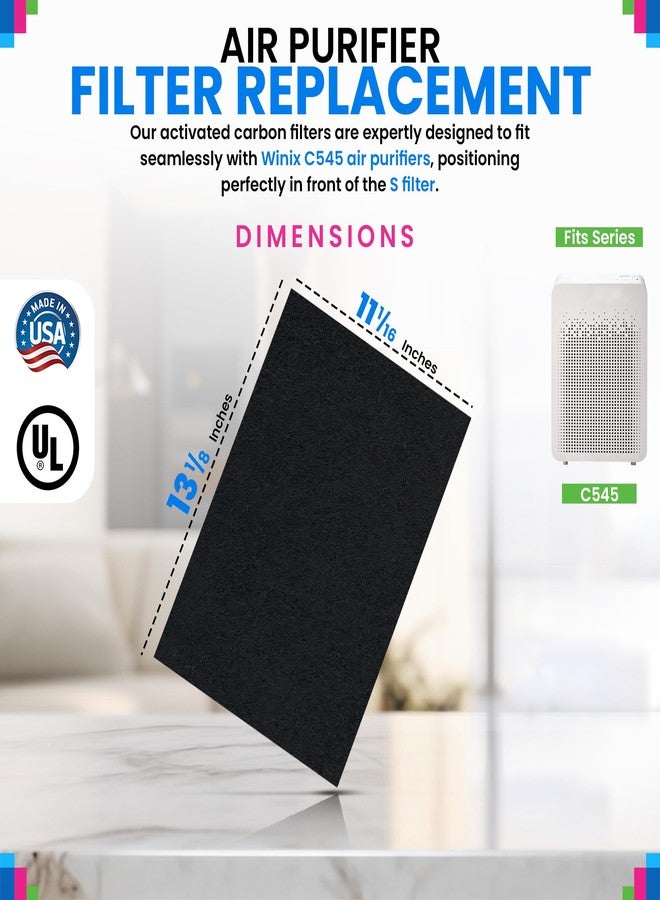 Bagean Activated Carbon Pre Filter Replacement - Compatible with Winix Air Purifier Filter Replacement C545 - Fits Winix Filter S - Air Purifier Filters Absorb Odors and Freshen the Air (8-Pack) - Image 3