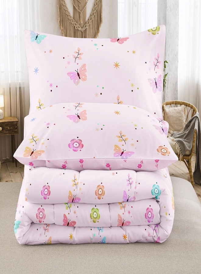 Bodhi Colorful Rainbow Butterfly Comforter Twin for Girs Room Decor,Girls Twin Comforter Sets with Flower Sheets,Teen Girls Bedding Twin 6 Piece - Image 5