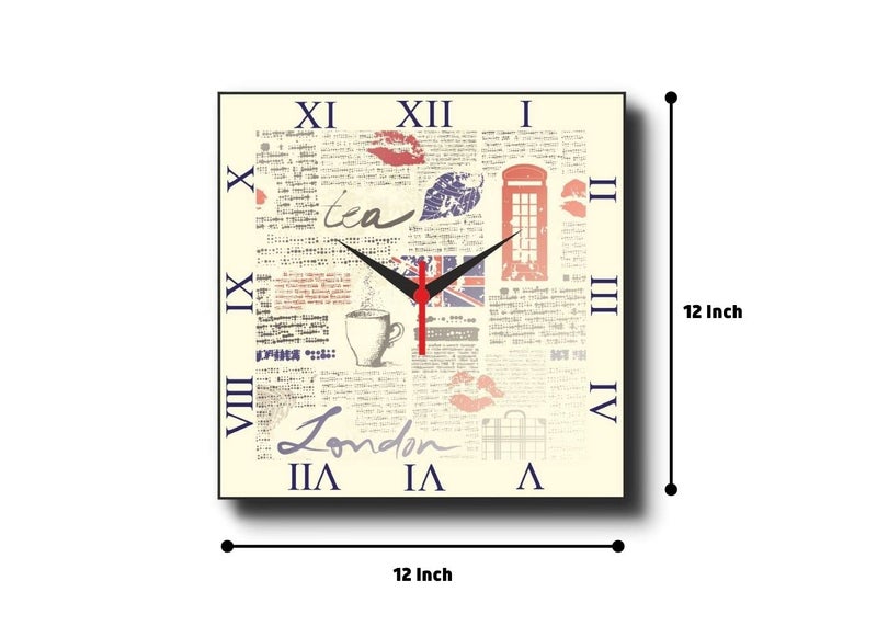 Go Hooked Go hooked Wall Clock| Wall Clock of Wood | Clock Without Glass| Clock for Home Stylish  - Image 3