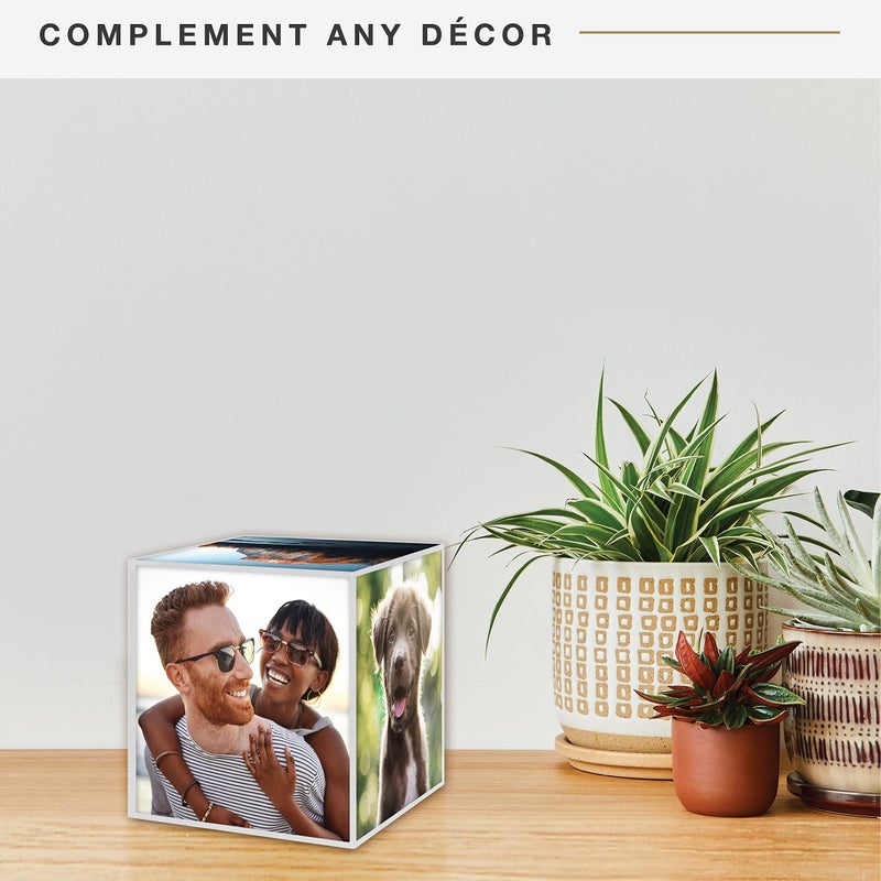 MCS 3.25x3.25 Inch Clear Plastic 6 Sided Photo Cube 4-Pack, Clear (65750) - Image 2