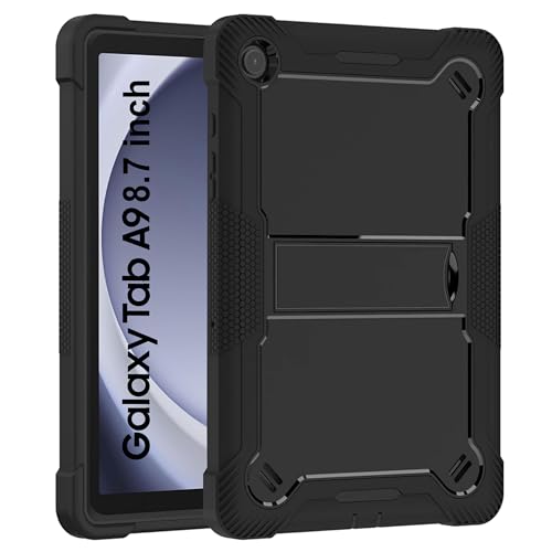 TGK Slim Heavy Duty Shockproof Protection Kickstand Hybrid Case Cover for Samsung Galaxy Tab A9 8.7 inch Black - Image 3