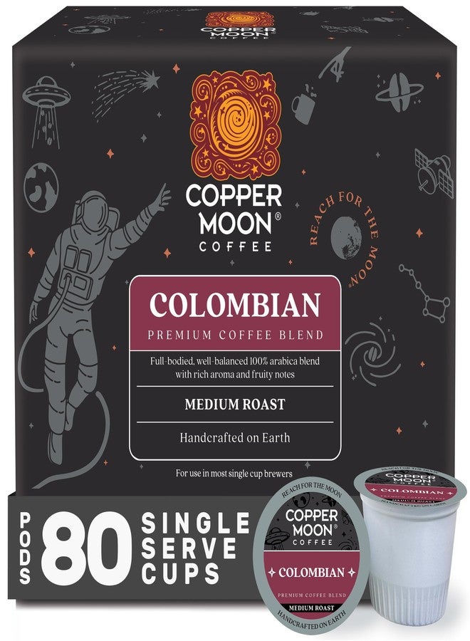 Copper Moon Single Serve Coffee Pods For Keurig K-Cup Brewers, Medium Roast, Colombian Blend, 80 Count - Image 1