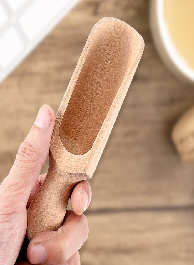 Eldraqth 1 Pcs Bath Salt Scoop, Wooden Spoons 5.5 In Ground Coffee Scoop Wooden Bean Salt Spoons for Flour, Bath Salts, Sugar, Cereal, Coffee and More - Image 3