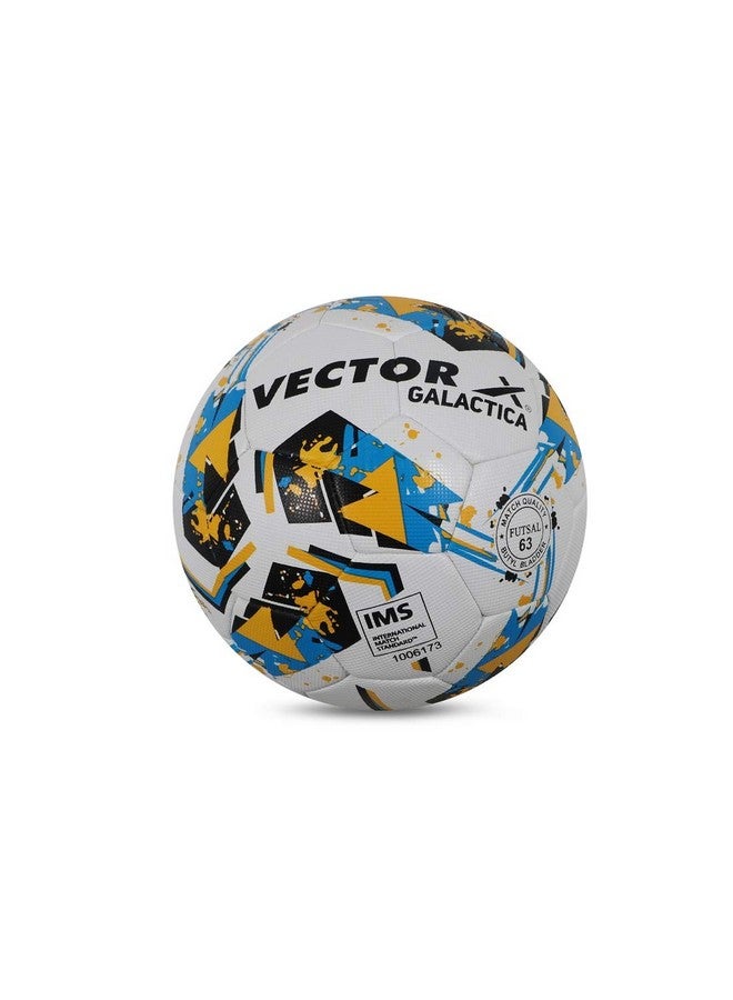 Vector X 32 Panel Galactica Rubber Thermo Fused IMS & FIFA Approved Indoor/Outdoor Futsal Football with Butyl Bladder, Multicolor, Size 4, Suitable for Match and Training for Adut and Kids 10-14 Years - Image 2