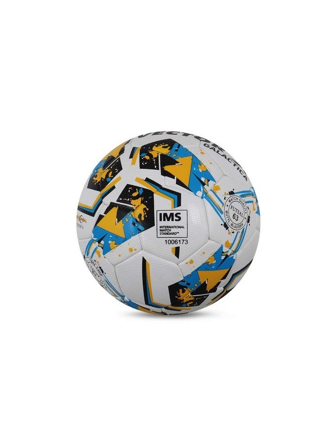 Vector X 32 Panel Galactica Rubber Thermo Fused IMS & FIFA Approved Indoor/Outdoor Futsal Football with Butyl Bladder, Multicolor, Size 4, Suitable for Match and Training for Adut and Kids 10-14 Years - Image 5