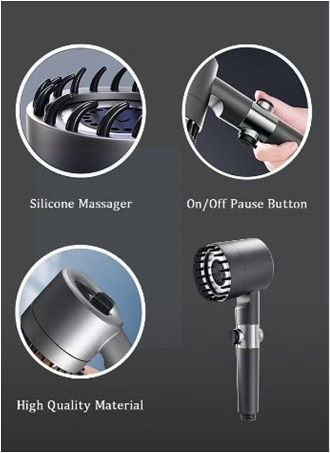Handheld Shower Filter Shower Head (3 Modes), High Pressure Shower Heads Remove Chlorine and Impurities, Massages Scalp to Anti Hairfall and Dry