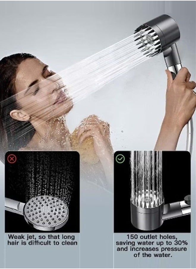 Handheld Shower Filter Shower Head (3 Modes), High Pressure Shower Heads Remove Chlorine and Impurities, Massages Scalp to Anti Hairfall and Dry