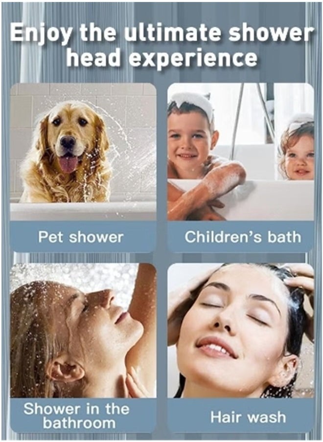Handheld Shower Filter Shower Head (3 Modes), High Pressure Shower Heads Remove Chlorine and Impurities, Massages Scalp to Anti Hairfall and Dry