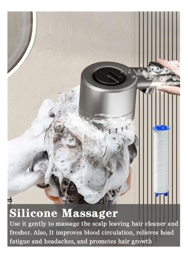 Handheld Shower Filter Shower Head (3 Modes), High Pressure Shower Heads Remove Chlorine and Impurities, Massages Scalp to Anti Hairfall and Dry