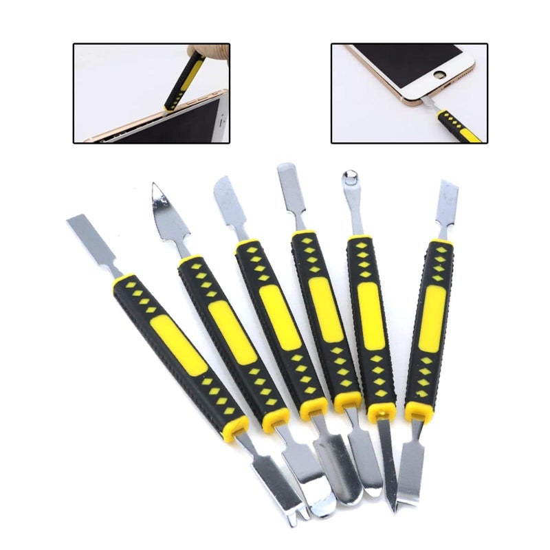 MySouqeg | 6Pcs Metal Pry Bars Set Electronic Repair Tools Kit Mini Dual Ends Opening Crowbars for Cell Phones, Tablets, Watches, Glasses, Laptops - Image 5