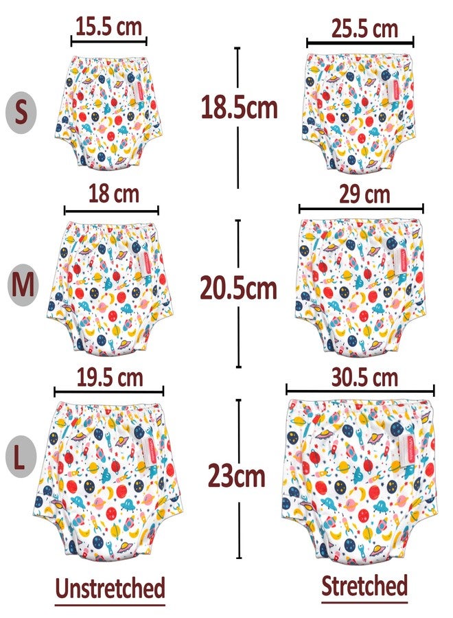 VParents Padded Underwear for Babies and Toddlers with 3 Layers of Cotton Padding Potty Training Pull Up & Diaper-Free Time Pack of 6(2-3 years) Lion car Heart galaxy watermelon Fruitie - Image 5
