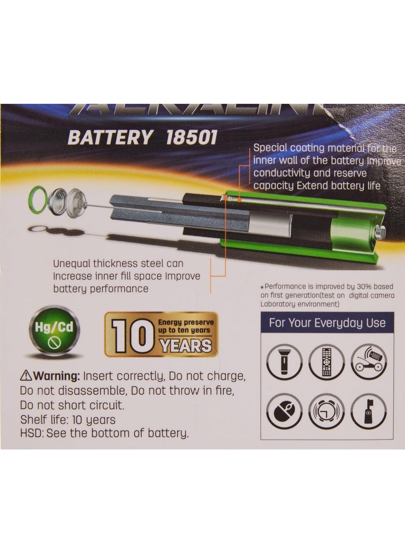 Deli Alkaline Batteries – 4-Pack, LR6 AA -High-Power Long-Lasting Performance, Leak-Proof Design for High-Drain Devices, Multicolour – Model 18501 - Image 3