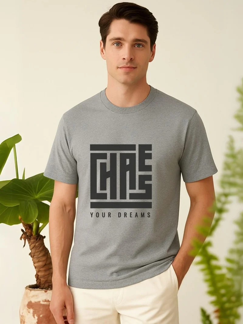 نوبيرو Men's Graphic Printed Cotton T-Shirt Pack of 3