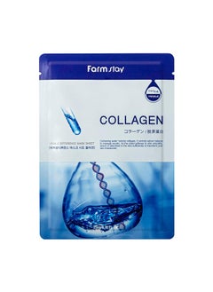 FARMSTAY FARMSTAY Visible Difference Sheet Mask  Collagen Face Mask  Moisturizing Korean Face Mask for Skin Elasticity  10 Piece Set  Collagen  1 pc 