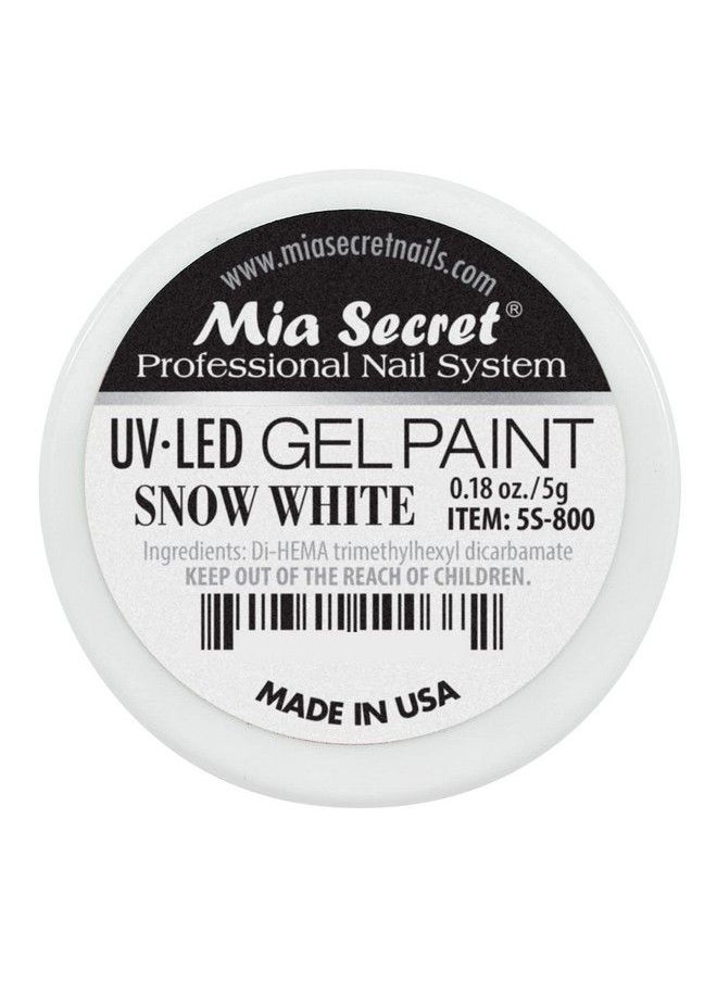 MIA SECRET Professional Nail System Uv/Led Gel Paint 5 Grams (Snow White)  - Image 2