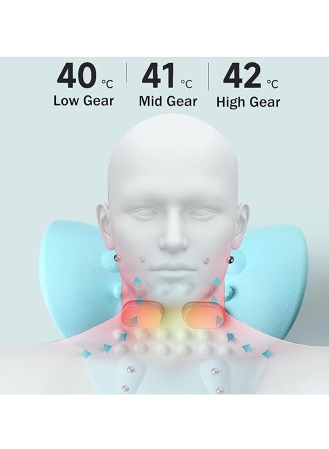 general Neck Massager, Portable Shiatsu Massage Pillow, Neck & Shoulder Massager with Heat Relieves Back & Neck Pain at 6 Speeds, 3 Heat Levels - Image 3