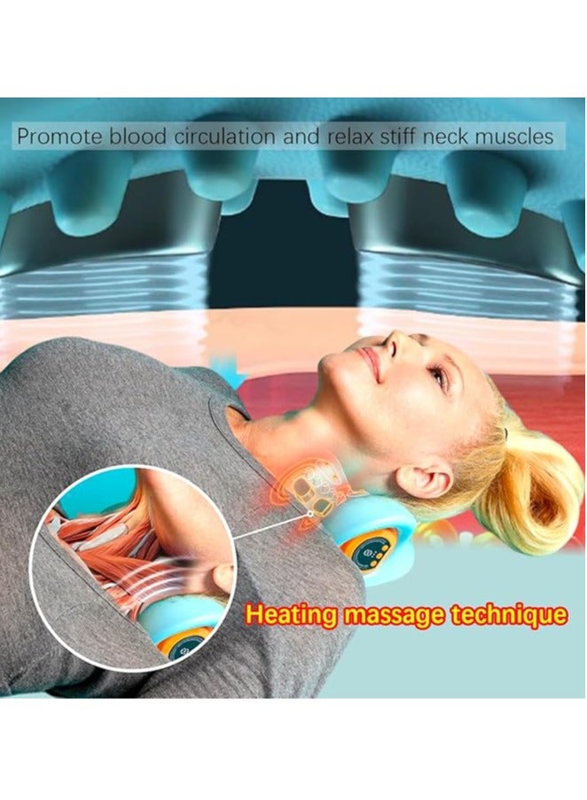 general Neck Massager, Portable Shiatsu Massage Pillow, Neck & Shoulder Massager with Heat Relieves Back & Neck Pain at 6 Speeds, 3 Heat Levels - Image 4