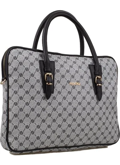 ARMINE Gray Dotted Women's Briefcase Laptop Bag