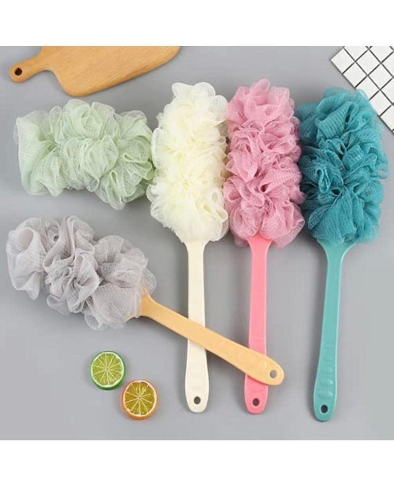 CELLEBII® Loofah For Women Bath Sponge Loofah for Men and Women Loofah For Bathing Sponge For Bathing Scrub Brush with Handle, Soft Nylon Mesh Back Cleaner Washer - Image 2