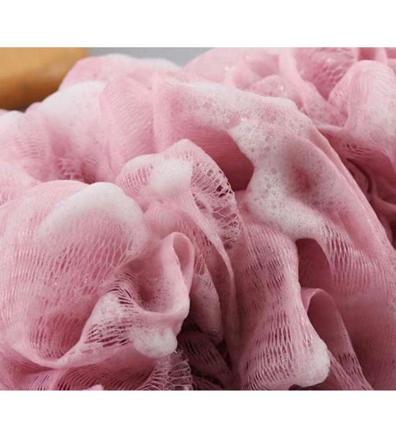 CELLEBII® Loofah For Women Bath Sponge Loofah for Men and Women Loofah For Bathing Sponge For Bathing Scrub Brush with Handle, Soft Nylon Mesh Back Cleaner Washer - Image 3