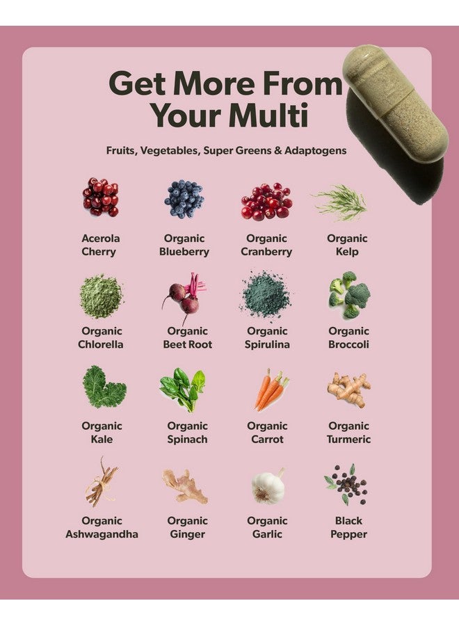 sapling Multivitamin for Women - Daily Women’s Multivitamin - Methylated B Complex with Whole Food Ingredients, Vitamin B12, Folate, A, C, D3, E, K2, Organic Fruits & Vegetables - Vegan, Non-GMO - 60 Caps  - Image 3