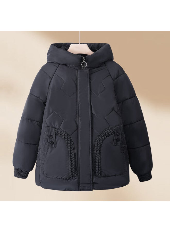 Hodo Women's Autumn Winter Fleece Lined Cotton Jacket  New Middle-aged And Elderly Fashionable Cotton Coat For Women Aged 50-60 - Image 3
