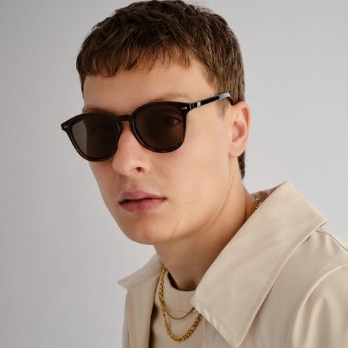 Le Specs Bandwagon Sunglasses - Black Tort, Round, Unisex, Classic 'Everyday' Style - Image 5