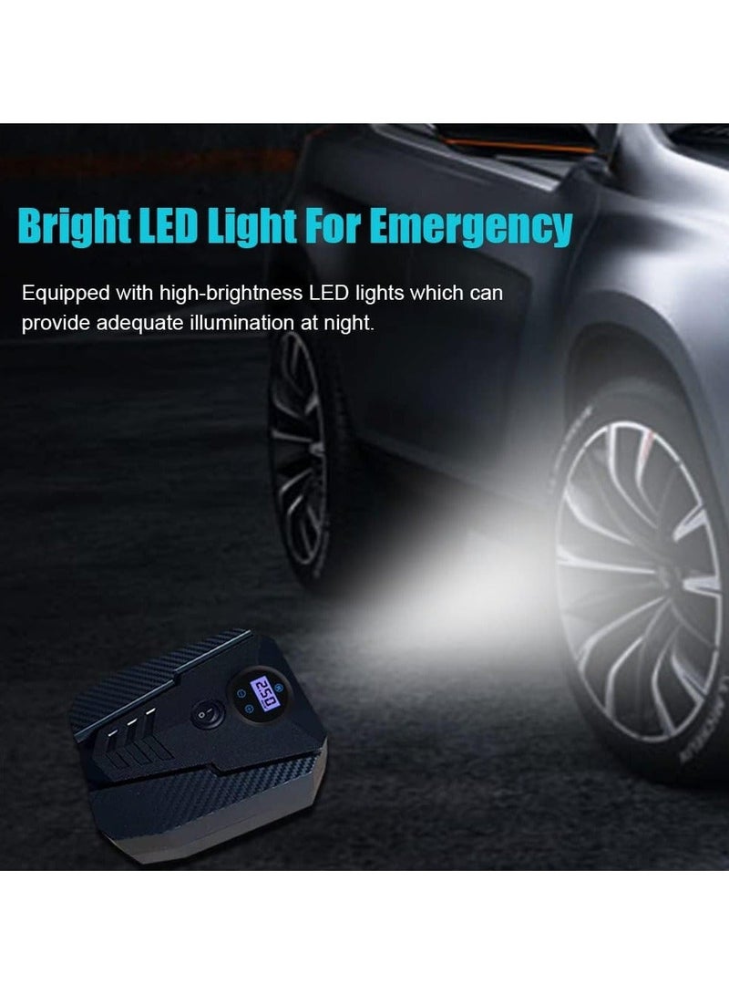 ARNOTEC ضاغط هواء سيارة سلكي 12 فولت، مضخة هواء محمولة 100 PSI مع مقياس ضغط تناظري ومجموعة فوهات متعددة للسيارة والدراجة النارية والدراجة والمنتجات القابلة للنفخ - Image 3