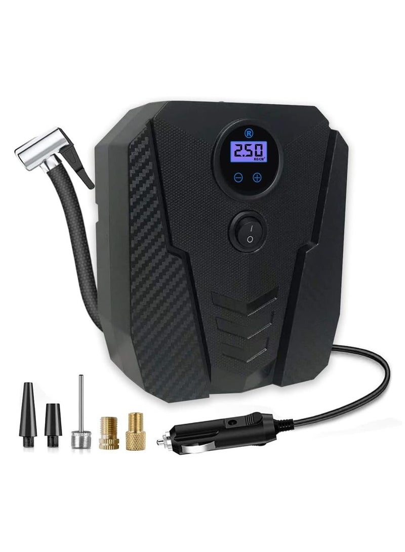 ARNOTEC ضاغط هواء سيارة سلكي 12 فولت، مضخة هواء محمولة 100 PSI مع مقياس ضغط تناظري ومجموعة فوهات متعددة للسيارة والدراجة النارية والدراجة والمنتجات القابلة للنفخ - Image 2