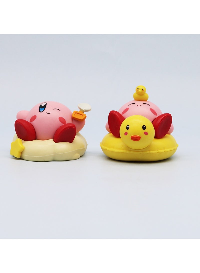 6-Piece Set Of Beach Series Kirby Figure Model Ornaments Suitable For Collection And Gift ,Bag Pack  - Image 5