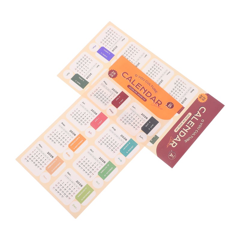 Calendar Month Tabs Schedule Planner Adhesive Index Divider Stickers Multi Color Paper for Organization 2sheet - Image 4