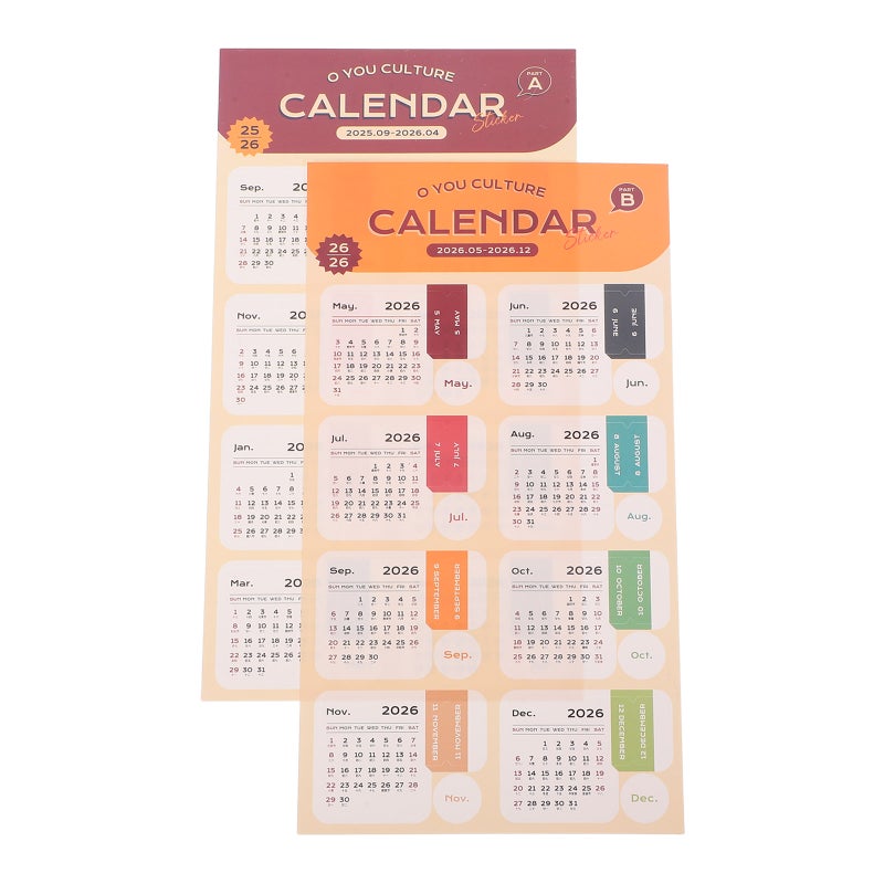 Calendar Month Tabs Schedule Planner Adhesive Index Divider Stickers Multi Color Paper for Organization 2sheet - Image 5