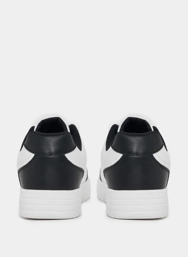 Styli Graphic Patch Work Lace Up Platform Sole Sneakers