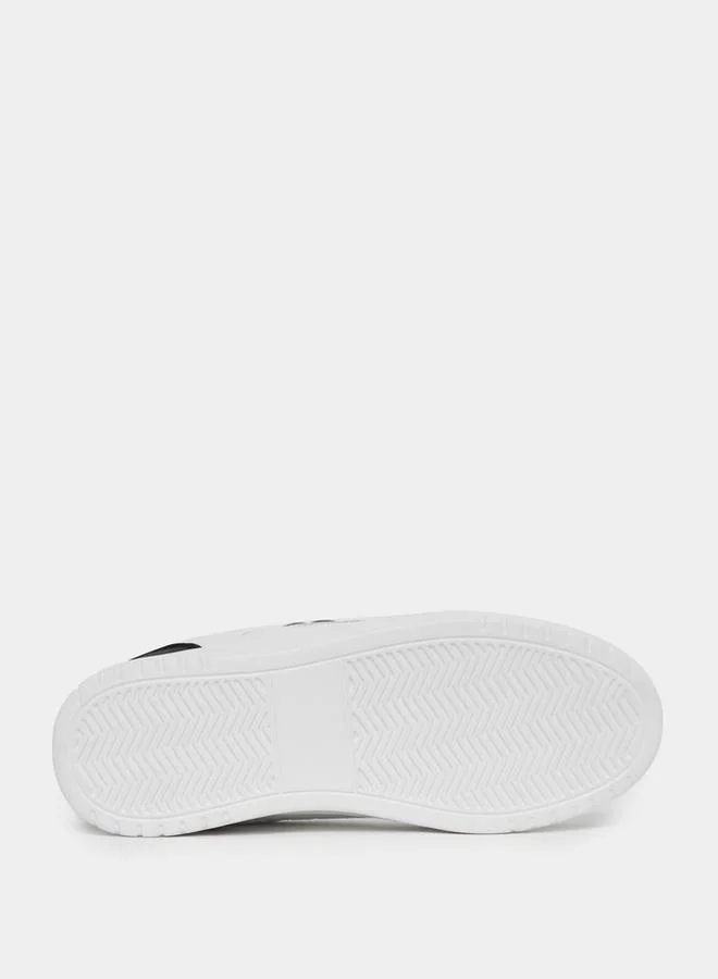 Styli Graphic Patch Work Lace Up Platform Sole Sneakers