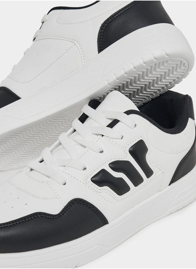 Styli Graphic Patch Work Lace Up Platform Sole Sneakers  - Image 4