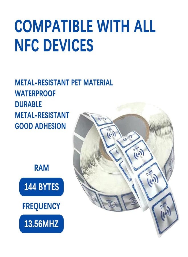 YANZEO NFC NTAG213 RFID Tag NFC 213 Metal Resistant Sticker,144 Bytes Memory Fully Programmable for NFC-Enabled Devices (20Pcs) - Image 2