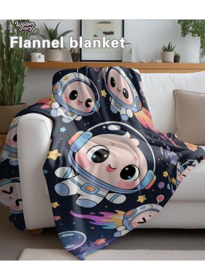 general Wisdom Fairy (latest) flannel thin blanket (warm and comfortable, suitable for sleep, game use, dust and sandproof) 150cm*200cm - 107 - Image 1