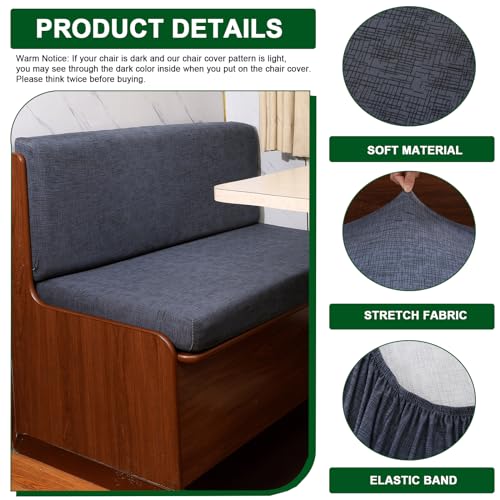 CRFATOP 2 Sets RV Dinette Cushion Covers Printed Camper Cushion Slipcover Stretch 2 Seat Sofa Chair Cover Furniture Protector for RV Camper Car Bench 2 Backrest Covers 2 Bench Covers03 - Image 3