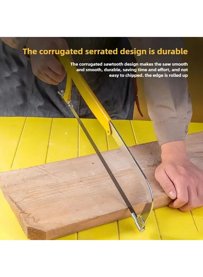 DL6103 65Mn 5 Sticks 12 Inch Bimetal High Carbon Steel Saw Blade Hand Flexible Manual Disc Sharp Teeth for Wood Metal Heavy Duty DIY No Power Required - Image 3